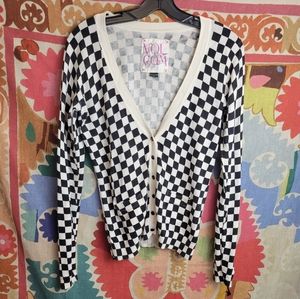 Volcom Sweaters | Volcom Womens Checkered Cardigan Sweater Small | Color: Black/White | Size: S | Nrepp1013's Closet